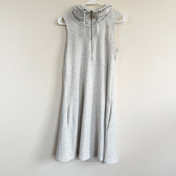 Kyodan Dresses & Skirts - Freedom Trail Kyodan Cowl Neck Dress 1/2 Zip Front Sleeveless Grey Athleisure S